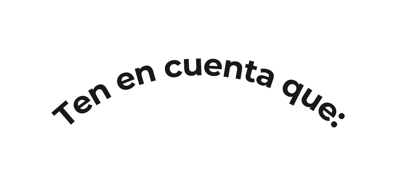 Ten en cuenta que